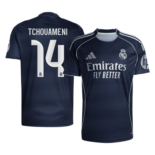 Calidad Premium Camiseta TCHOUAMENI #14 Real Madrid 2025/26 Segunda Equipación - Versión Hincha