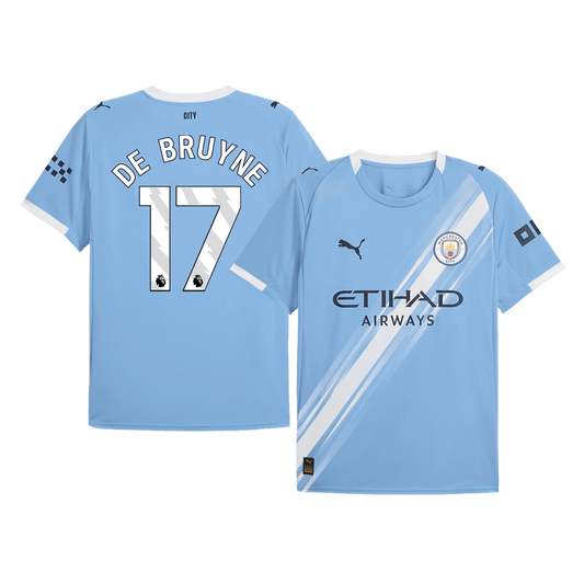 Camiseta DE BRUYNE #17 Manchester City 2025/26 Primera Equipación-Versión Hincha