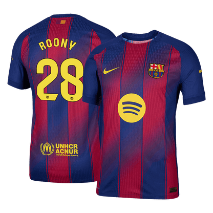 Camiseta Auténtica ROONY #28 Barcelona 2025/26 Primera Equipación -Versión Jugador
