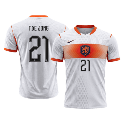 Camiseta Auténtica F.DE JONG #21 Netherlands 2026 Segunda Equipación Copa del Mundo -Versión Jugador