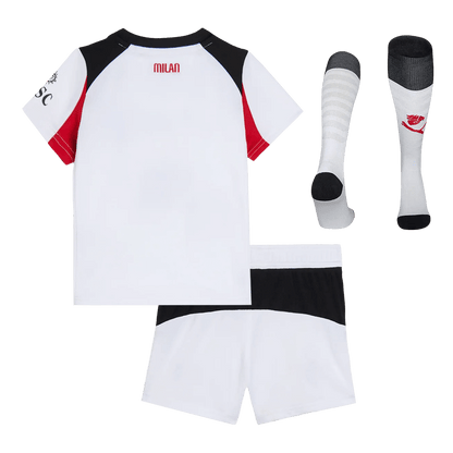 Conjunto Infantil Completo AC Milan 2025/26 Segunda Equipación Kids