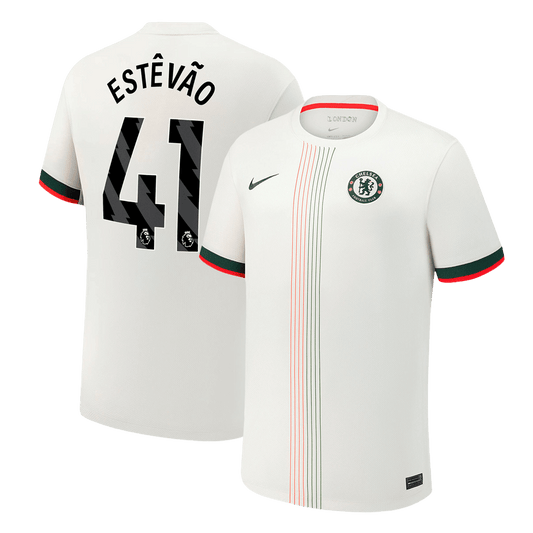 Camiseta ESTÊVÃO #41 Chelsea 2025/26 Segunda Equipación - Versión Hincha