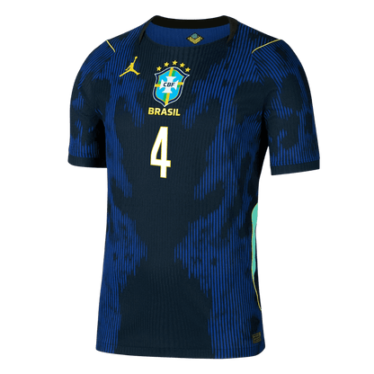 Camiseta Auténtica MARQUINHOS #4 Brazil 2026 Segunda Equipación Copa del Mundo -Versión Jugador