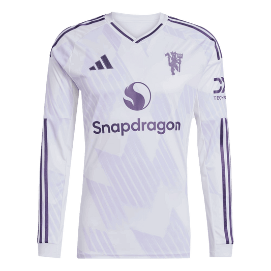 Camiseta Manga Larga Manchester United 2025/26 Segunda Equipación-Versión Hincha