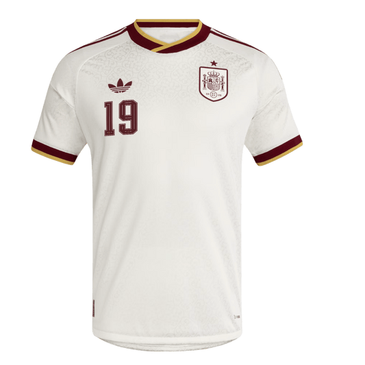 Camiseta Auténtica LAMINE YAMAL #19 Spain 2026 Segunda Equipación Copa del Mundo -Versión Jugador