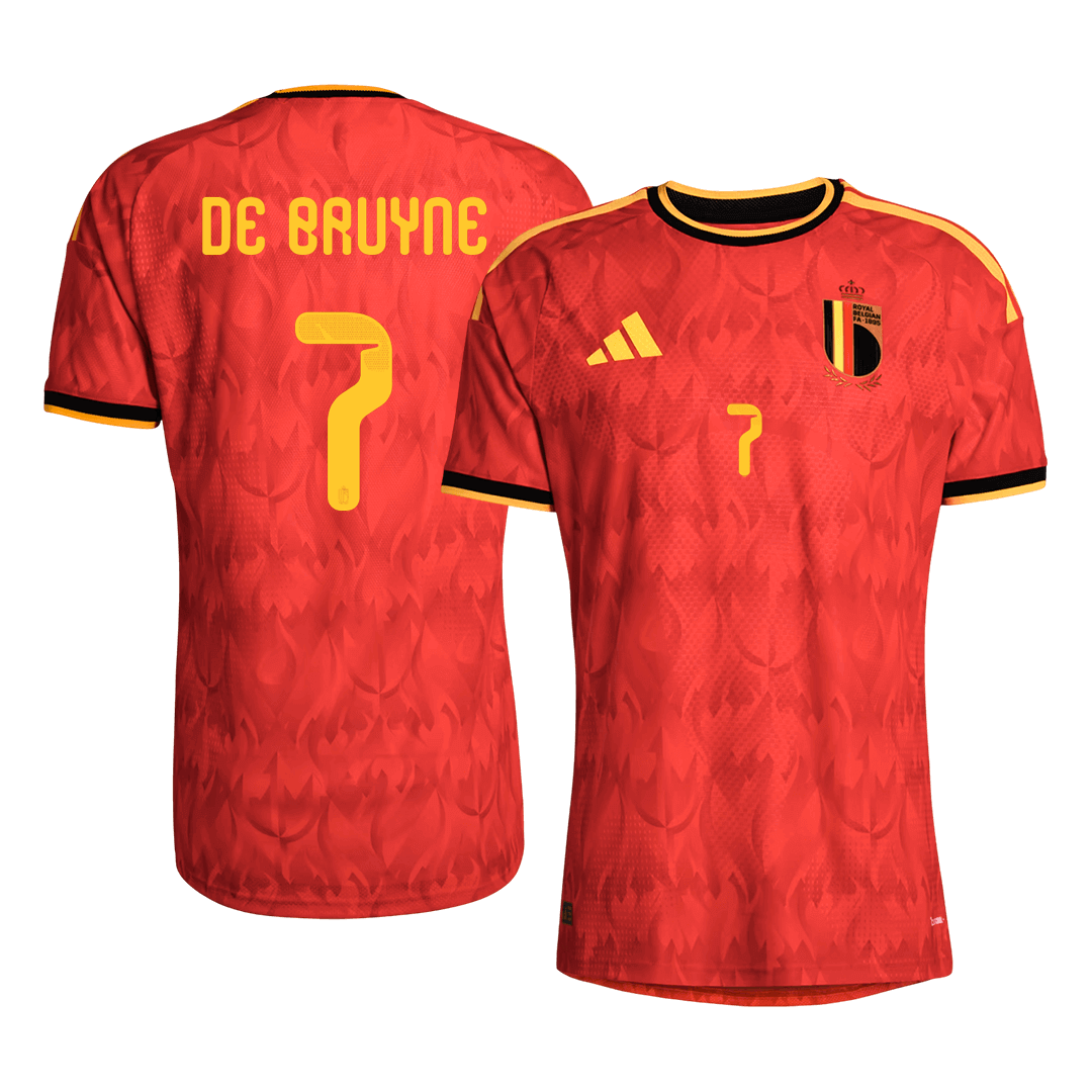 Camiseta Auténtica DE BRUYNE #7 Belgium 2026 Primera Equipación Copa del Mundo -Versión Jugador