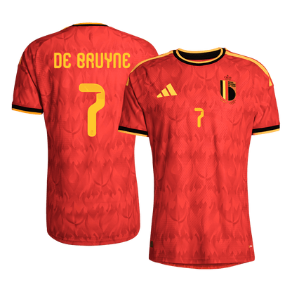 Camiseta Auténtica DE BRUYNE #7 Belgium 2026 Primera Equipación Copa del Mundo -Versión Jugador