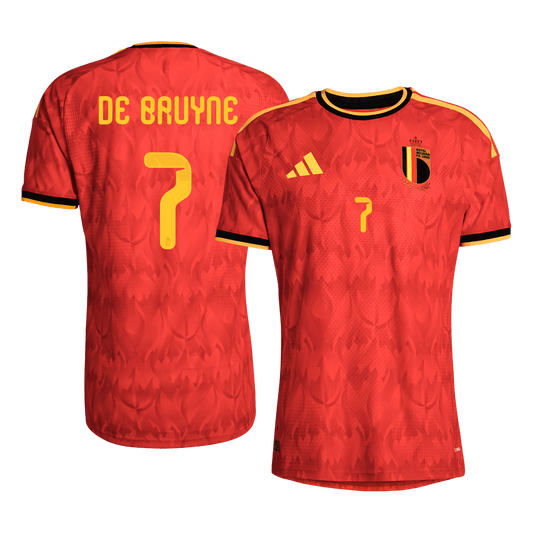 Camiseta Auténtica DE BRUYNE #7 Belgium 2026 Primera Equipación Copa del Mundo -Versión Jugador