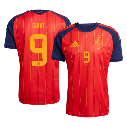 Calidad Premium Camiseta GAVI #9 Spain 2026 Primera Equipación Copa del Mundo -Versión Hincha