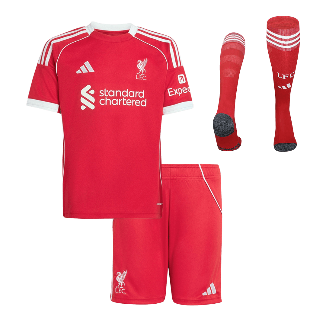 Conjunto Infantil Completo Liverpool 2025/26 Primera Equipación Kids