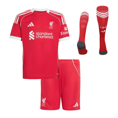 Conjunto Infantil Completo Liverpool 2025/26 Primera Equipación Kids