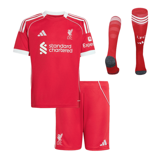 Conjunto Infantil Completo Liverpool 2025/26 Primera Equipación Kids