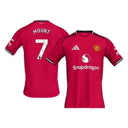 Calidad Premium Camiseta MOUNT #7 Manchester United 2025/26 Primera Equipación -Versión Hincha