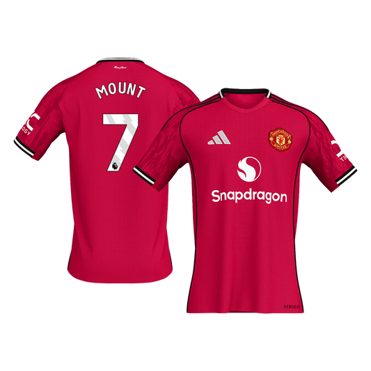 Calidad Premium Camiseta MOUNT #7 Manchester United 2025/26 Primera Equipación -Versión Hincha