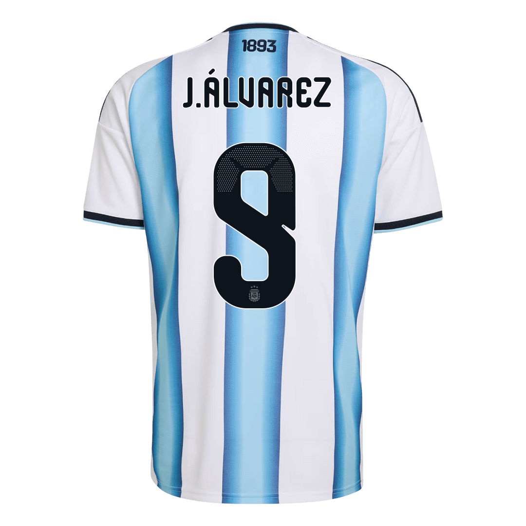 Camiseta J.ÁLVAREZ #9 Argentina 2026 Primera Equipación Copa del Mundo - Versión Hincha