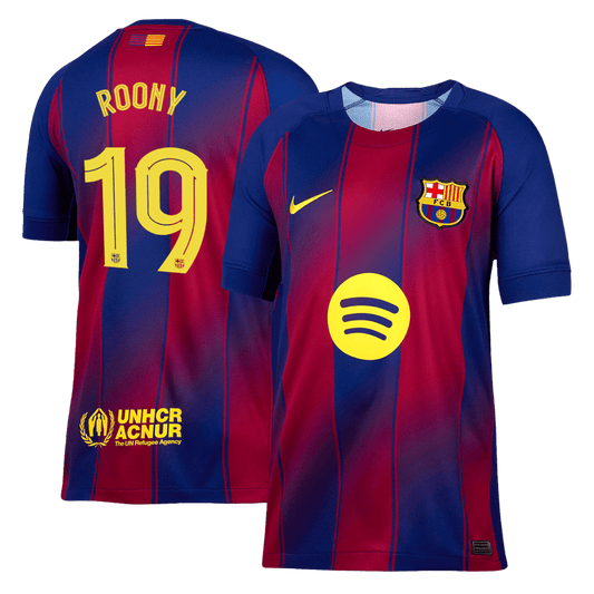 UCL Camiseta ROONY #19 Barcelona 2025/26 Primera Equipación-Versión Hincha