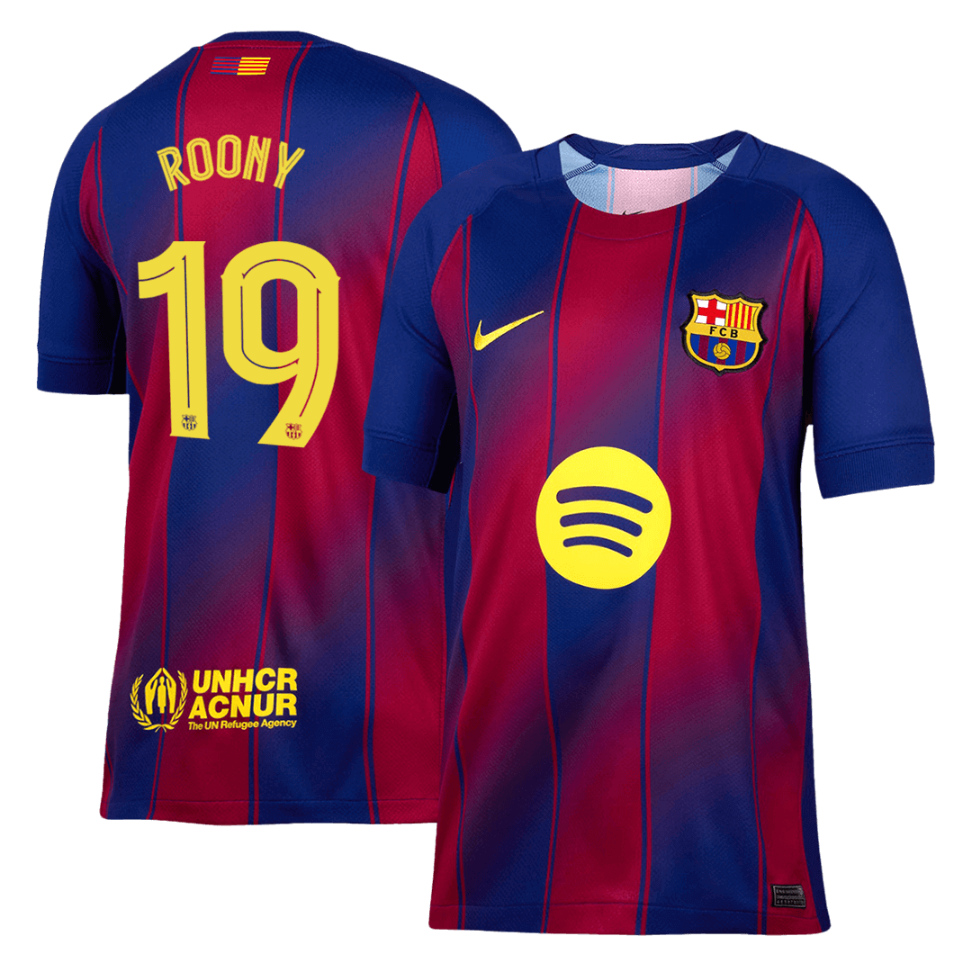 Calidad Premium UCL Camiseta ROONY #19 Barcelona 2025/26 Primera Equipación -Versión Hincha