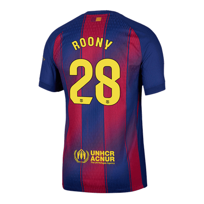 Camiseta Auténtica ROONY #28 Barcelona 2025/26 Primera Equipación -Versión Jugador
