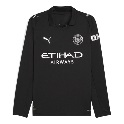 Camiseta Manga Larga Manchester City 2025/26 Segunda Equipación-Versión Hincha
