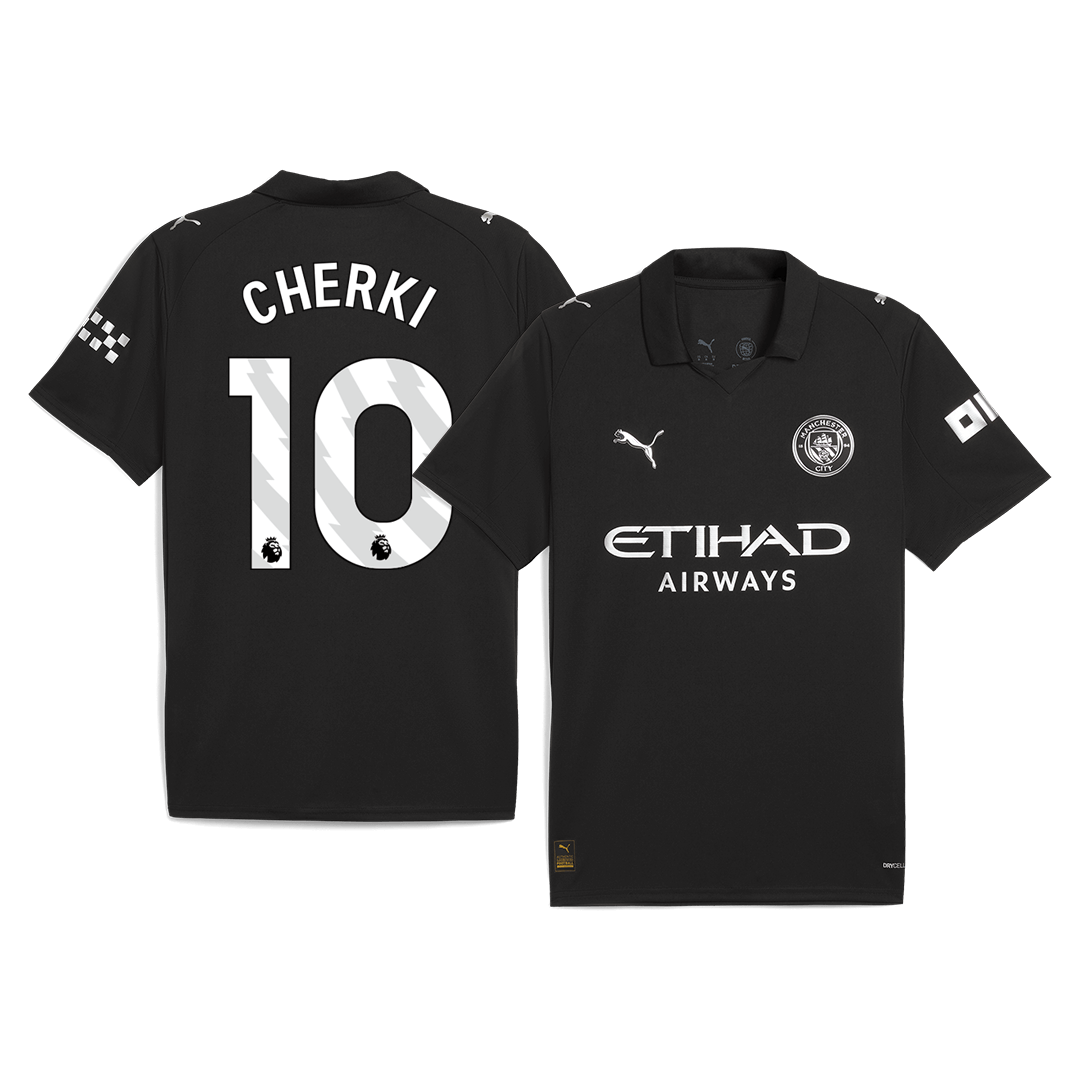 Camiseta CHERKI #10 Manchester City 2025/26 Segunda Equipación - Versión Hincha