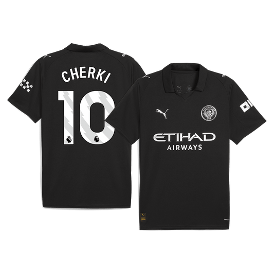Camiseta CHERKI #10 Manchester City 2025/26 Segunda Equipación - Versión Hincha