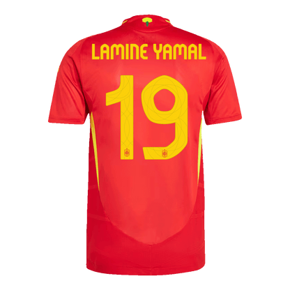 Auténtica LAMINE YAMAL #19 España 2024 Primera Equipación-Versión Jugador