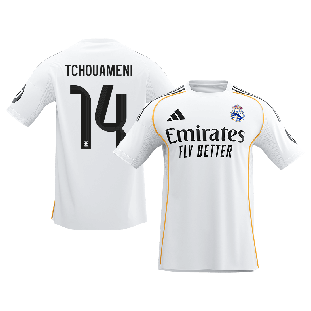 Calidad Premium Camiseta TCHOUAMENI #14 Real Madrid 2025/26 Primera Equipación -Versión Hincha