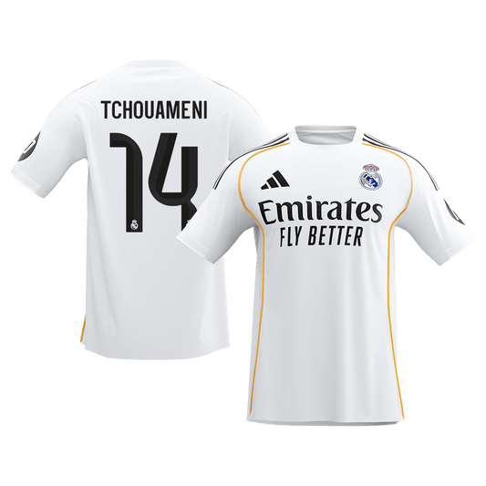 Calidad Premium Camiseta TCHOUAMENI #14 Real Madrid 2025/26 Primera Equipación -Versión Hincha