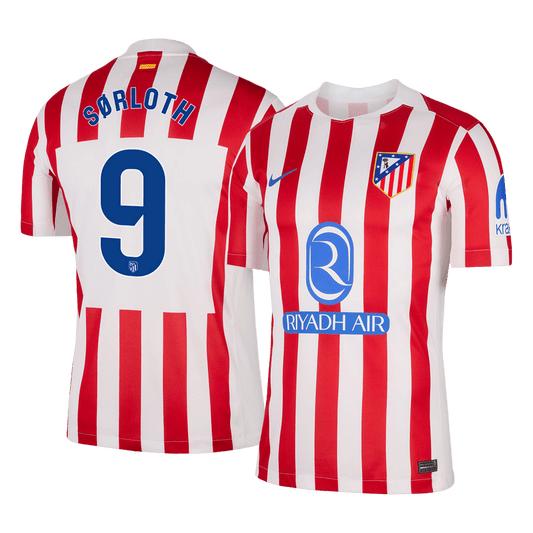 Camiseta SØRLOTH #9 Atletico Madrid 2025/26 Primera Equipación - Versión Hincha