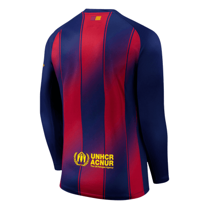 Camiseta Manga Larga Barcelona 2025/26 Primera Equipación-Versión Hincha