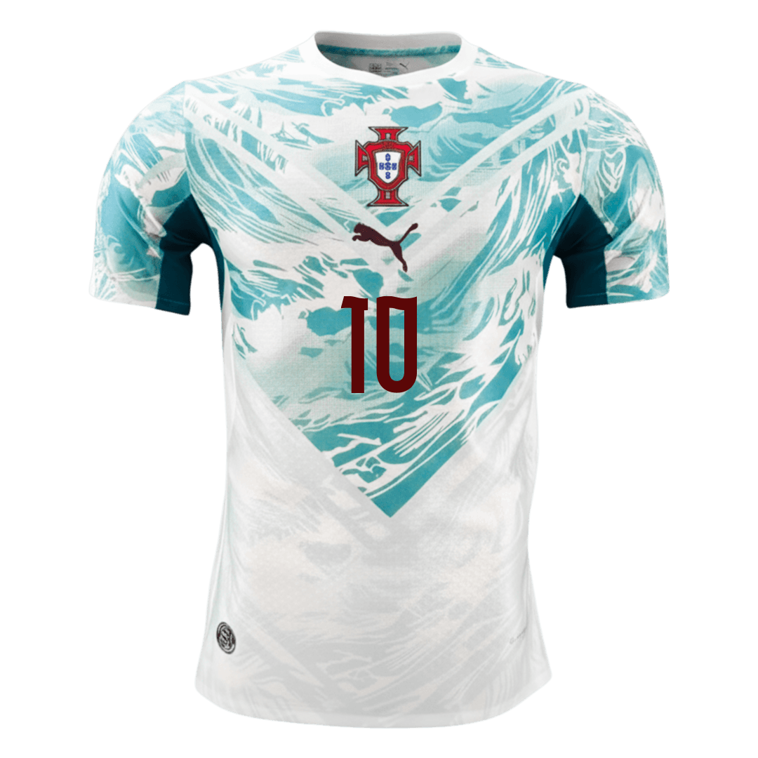 Camiseta Auténtica BERNARDO #10 Portugal 2026 Segunda Equipación Copa del Mundo -Versión Jugador