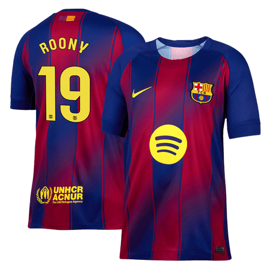 Camiseta ROONY #19 Barcelona 2025/26 Primera Equipación-Versión Hincha