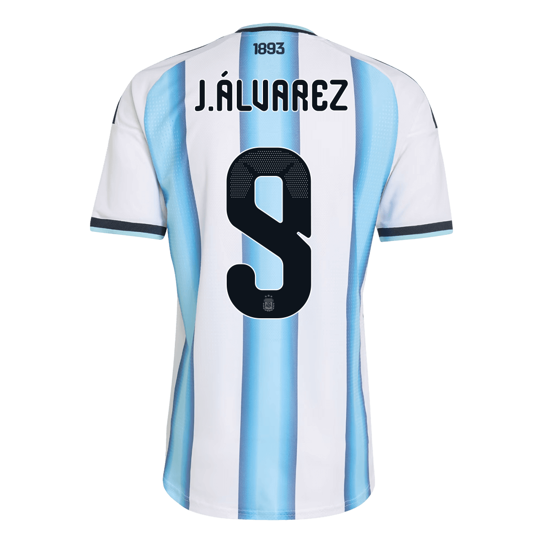 Camiseta Auténtica J.ÁLVAREZ #9 Argentina 2026 Primera Equipación Copa del Mundo -Versión Jugador