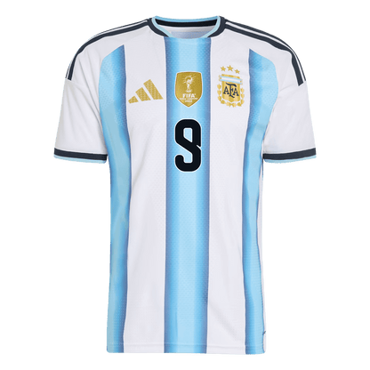 Camiseta Auténtica J.ÁLVAREZ #9 Argentina 2026 Primera Equipación Copa del Mundo -Versión Jugador
