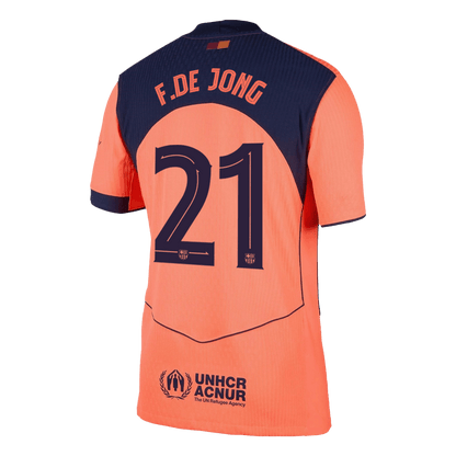 UCL Camiseta Auténtica F.DE JONG #21 Barcelona 2025/26 Tercera Equipación -Versión Jugador-Camisetas Pasion Shop