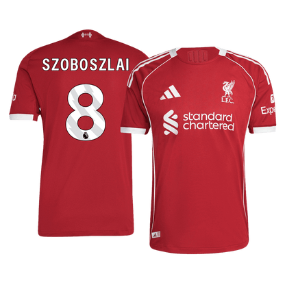 Camiseta Auténtica SZOBOSZLAI #8 Liverpool 2025/26 Primera Equipación -Versión Jugador
