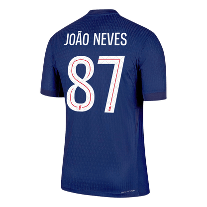 Camiseta Auténtica JOÃO NEVES #87 PSG 2025/26 Primera Equipación -Versión Jugador