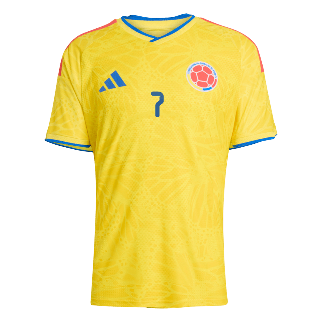 Camiseta Auténtica LUIS DíAZ #7 Colombia 2026 Primera Equipación Copa del Mundo -Versión Jugador