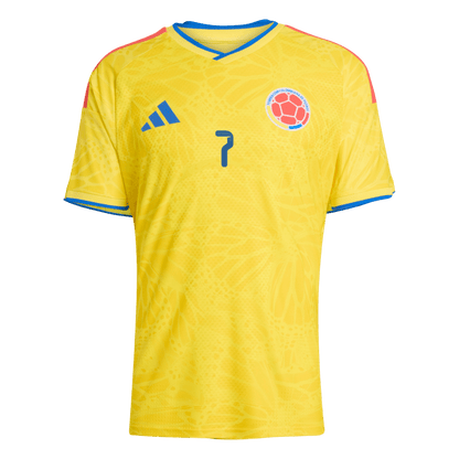 Camiseta Auténtica LUIS DíAZ #7 Colombia 2026 Primera Equipación Copa del Mundo -Versión Jugador
