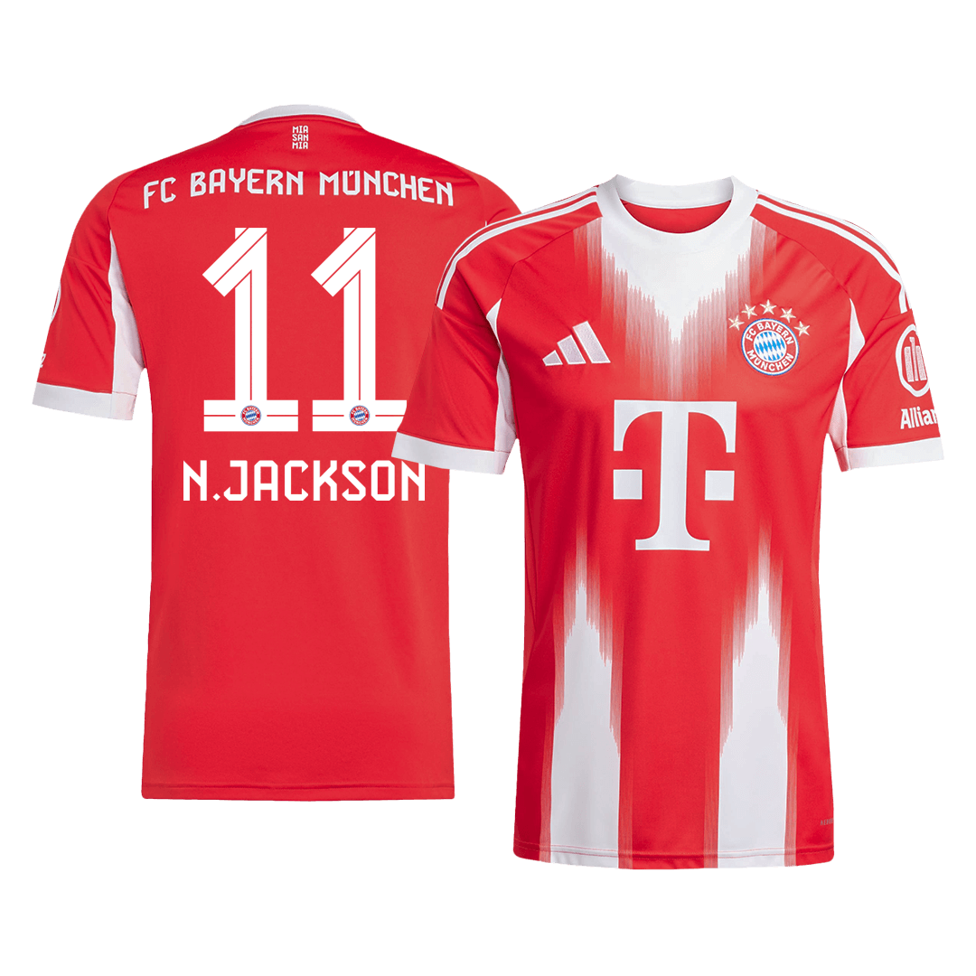 Camiseta N.JACKSON #11 Bayern Munich 2025/26 Primera Equipación - Versión Hincha