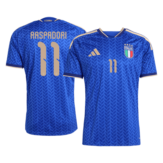 Camiseta RASPADORI #11 Italy 2026 Primera Equipación Copa del Mundo - Versión Hincha