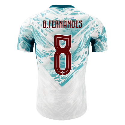 Camiseta Auténtica B.FERNANDES #8 Portugal 2026 Segunda Equipación Copa del Mundo -Versión Jugador