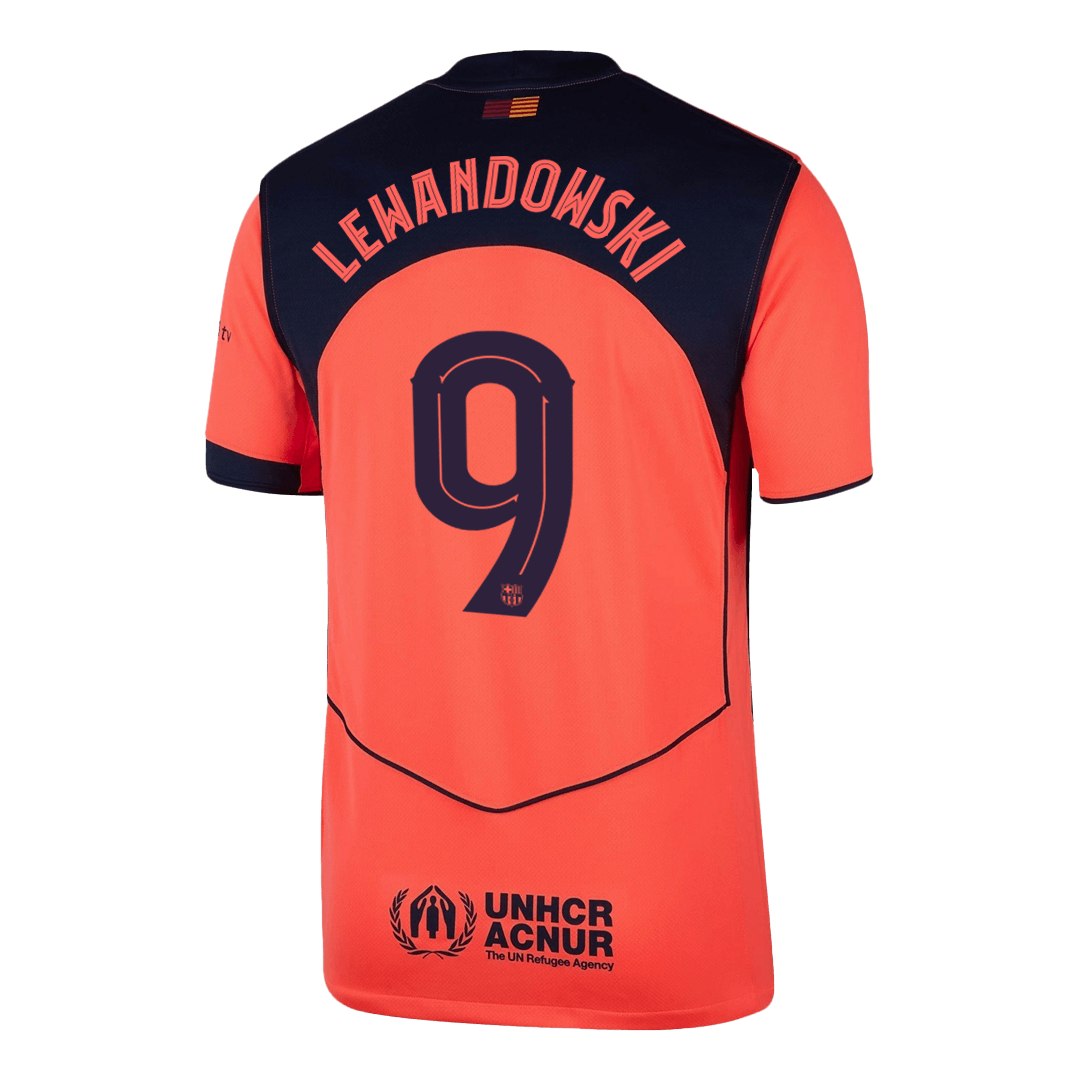 UCL Camiseta LEWANDOWSKI #9 Barcelona 2025/26 Tercera Equipación - Versión Hincha