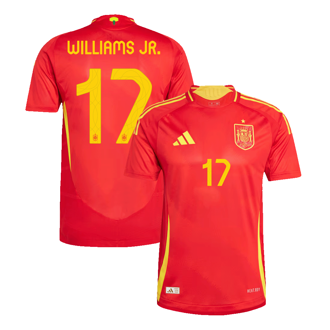 Camiseta Auténtica WILLIAMS JR. #17 Spain 2024 Primera Equipación -Versión Jugador