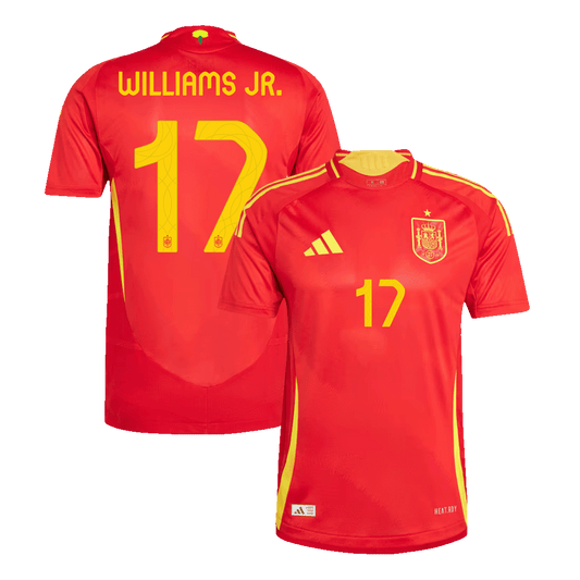 Camiseta Auténtica WILLIAMS JR. #17 Spain 2024 Primera Equipación -Versión Jugador