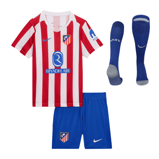 Conjunto Infantil Completo Atlético Madrid 2025/26 Primera Equipación-Camisetas Pasion Shop