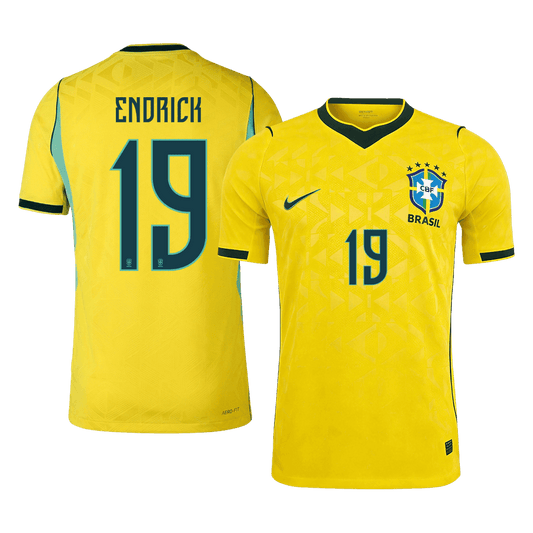 Camiseta Auténtica ENDRICK #19 Brazil 2026 Primera Equipación Copa del Mundo -Versión Jugador
