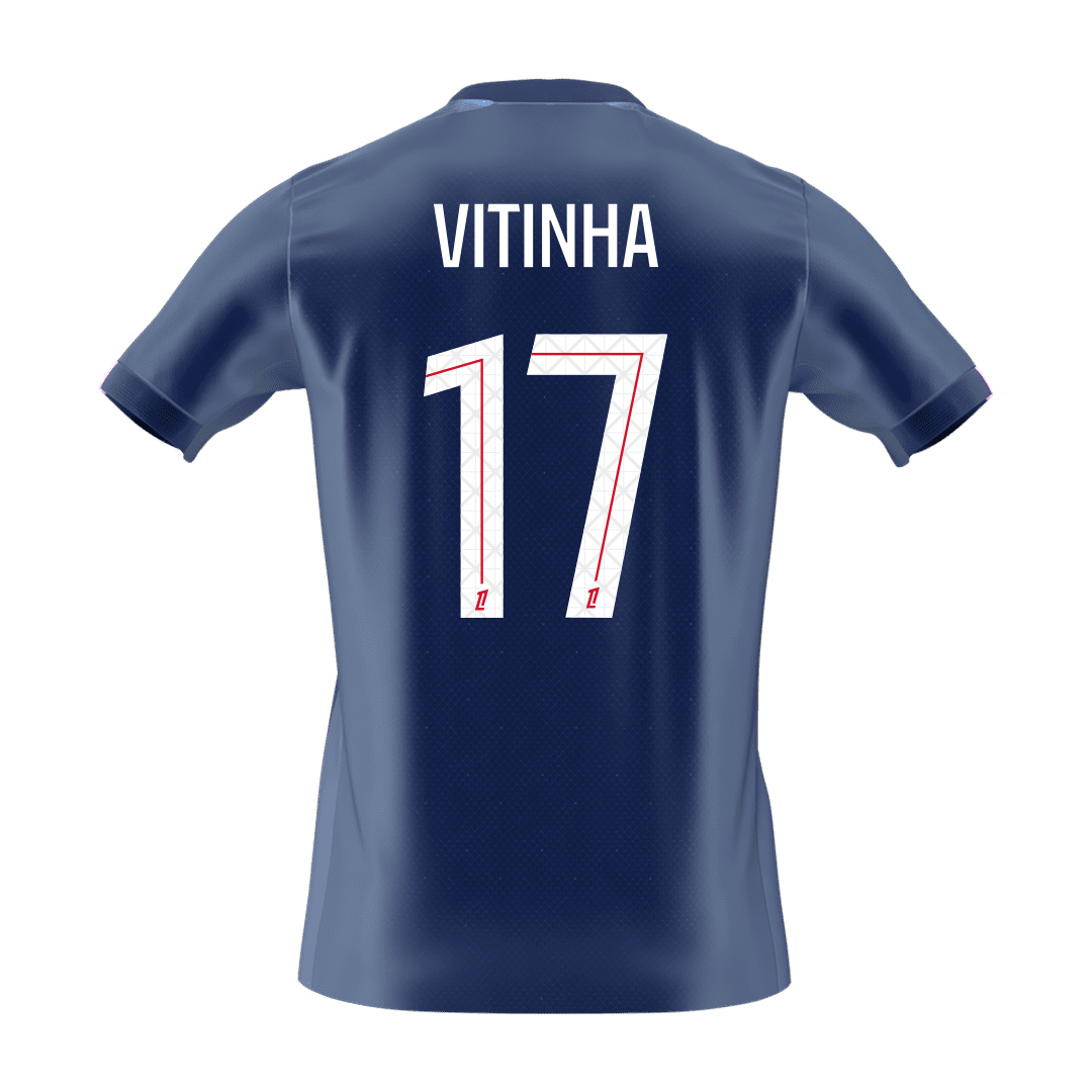 Calidad Premium Camiseta VITINHA #17 PSG 2025/26 Primera Equipación -Versión Hincha