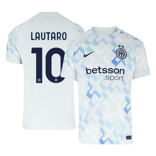 Camiseta LAUTARO #10 Inter Milan 2025/26 Segunda Equipación - Versión Hincha