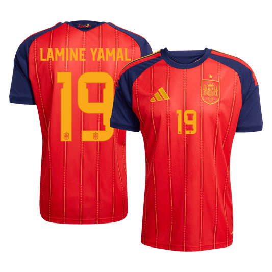 Calidad Premium Camiseta LAMINE YAMAL #19 Spain 2026 Primera Equipación Copa del Mundo -Versión Hincha